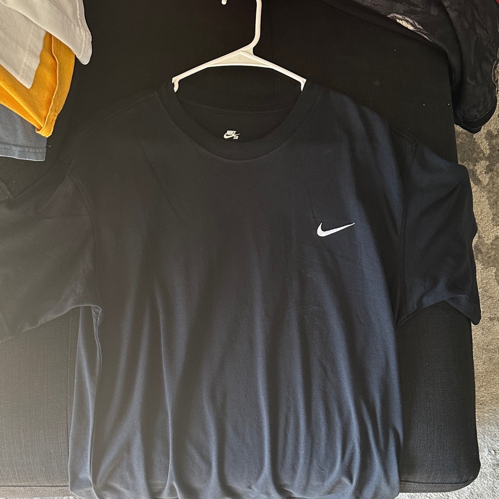 Nike Midnight Black Tee with White Swoosh